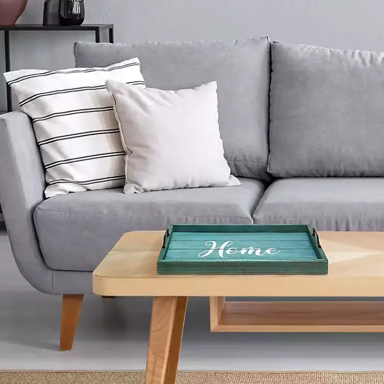 Decorative Trays>Kirklands Home Home Wash Wood Tray Blue