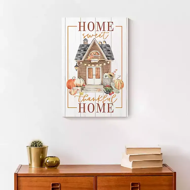 Fall>Kirklands Home Home Sweet Thankful Home Canvas Art Print