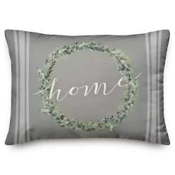 Pillows>Kirklands Home Home Wreath Indoor/Outdoor Lumbar Pillow Gray