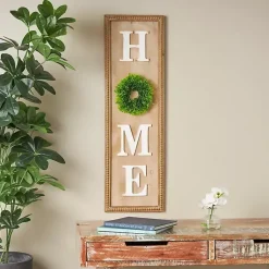 Kirklands Home Home Wreath Wood Panel Wall Plaque Brown Best