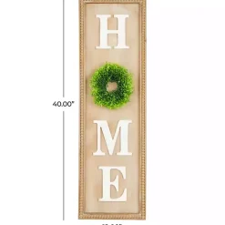 Kirklands Home Home Wreath Wood Panel Wall Plaque Brown Best