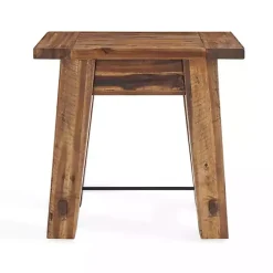 Kirklands Home Honey Acacia Rustic Accent Table Tan New