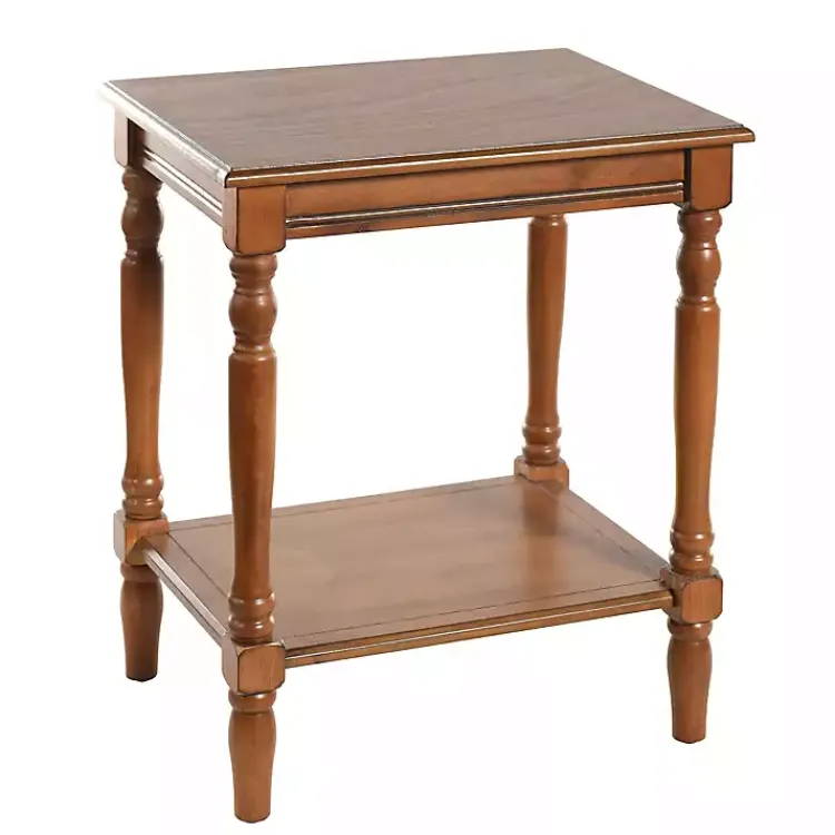 Kirklands Home Honey Wood Sybil Accent Table Brown Clearance