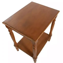 Kirklands Home Honey Wood Sybil Accent Table Brown Clearance