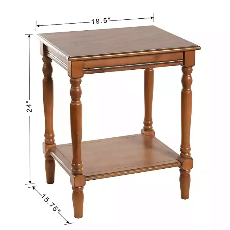 Kirklands Home Honey Wood Sybil Accent Table Brown Clearance
