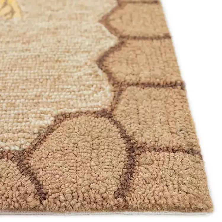 Kirklands Home Honeycomb Bees Outdoor Area Rug, 5x7 Hot