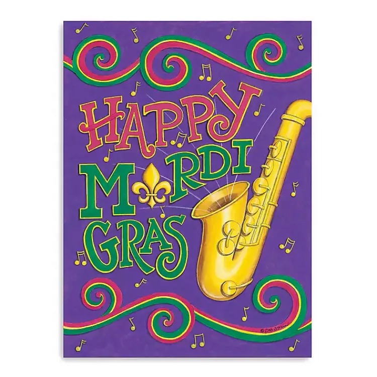 Mardi Gras Decorations>Kirklands Home Hooray Musical Mardi Gras Canvas Art Print