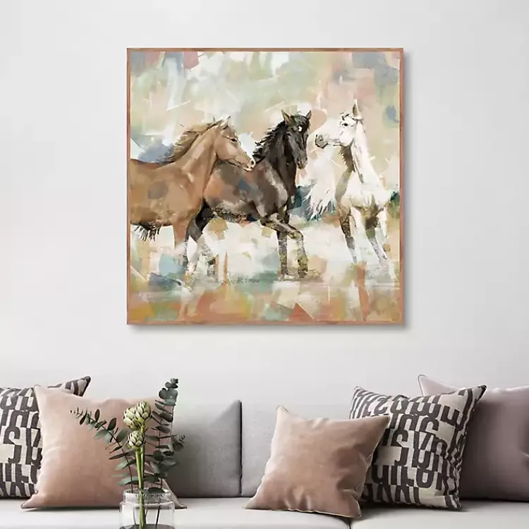 Kirklands Home Horse Country Framed Canvas Art Print Brown Online