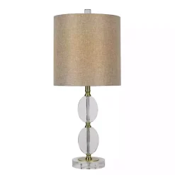 Kirklands Home Hourglass Crystal and Gold Metal Table Lamp Hot