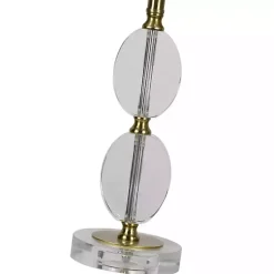 Kirklands Home Hourglass Crystal and Gold Metal Table Lamp Hot