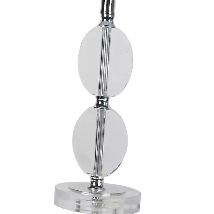 Kirklands Home Hourglass Crystal and Silver Metal Table Lamp Hot