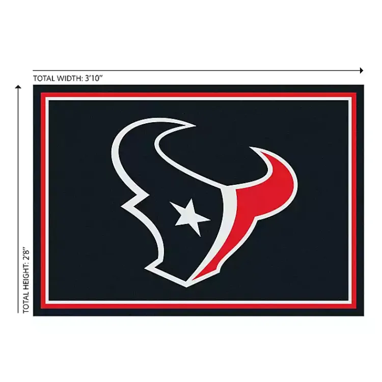 Kirklands Home Houston Texans Area Rug, 3x4 Black New