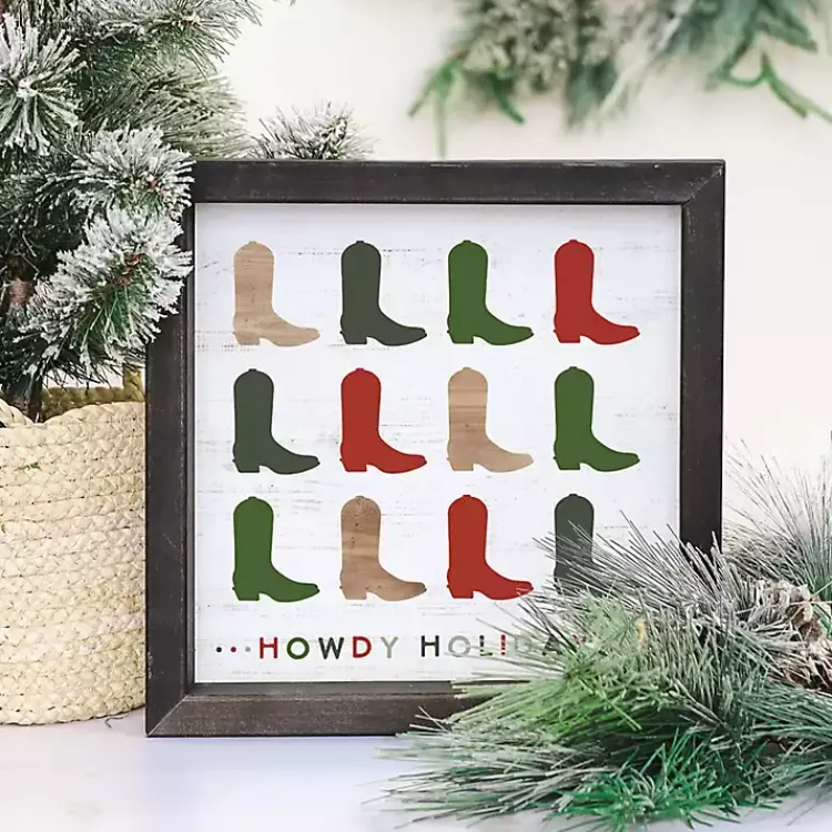 Christmas Art & Wall Decor>Kirklands Home Howdy Holidays Wall Plaque