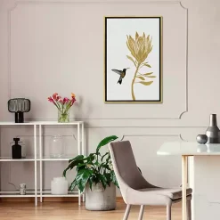 Kirklands Home Hummingbird Soaring Canvas Framed Art New