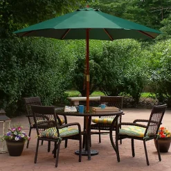 Kirklands Home Hunter 8 ft. Wooden Pulley Umbrella Green Clearance
