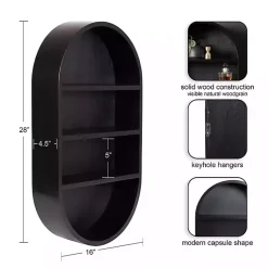 Kirklands Home Hutton Black Capsule Wall Shelf