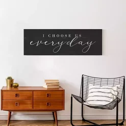 Kirklands Home I Choose Us Every Day Canvas Wall Plaque Best