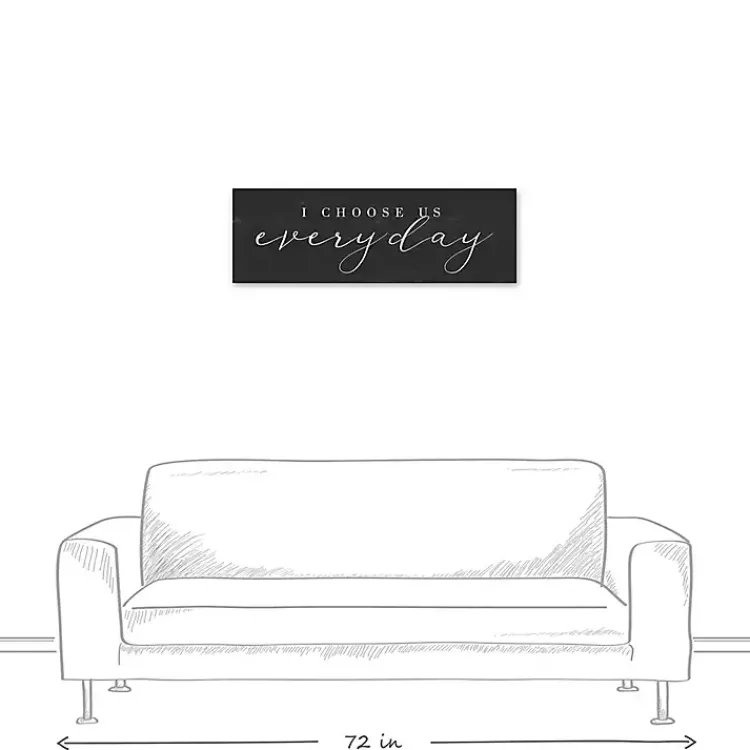 Kirklands Home I Choose Us Every Day Canvas Wall Plaque Best