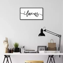 Kirklands Home I Love Us Framed Canvas Art Print, 25x13 in. Online