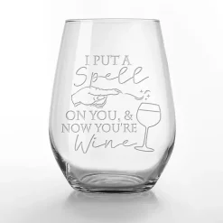 Kirklands Home I Put a Spell On You Halloween Glasses, Set of 2 Clear Best