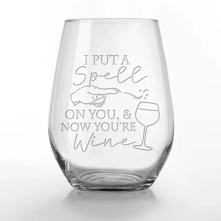 Kirklands Home I Put a Spell On You Halloween Glasses, Set of 2 Clear Best