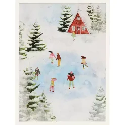 Christmas Art & Wall Decor>Kirklands Home Ice Skating Framed Art Print White
