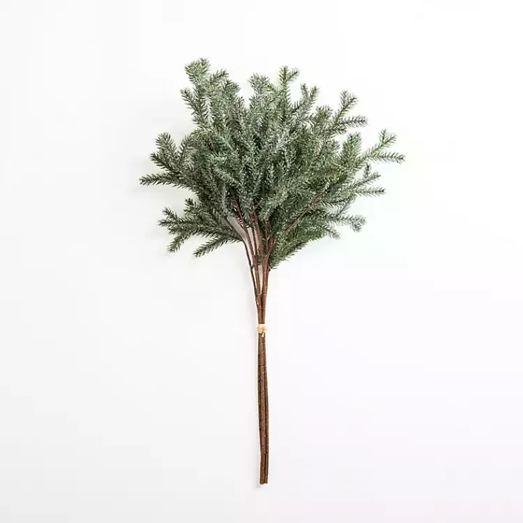 Christmas Arrangements & Garland>Kirklands Home Iced Pine Bouquet Green