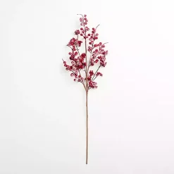 Christmas Arrangements & Garland>Kirklands Home Iced Berries Stem Red