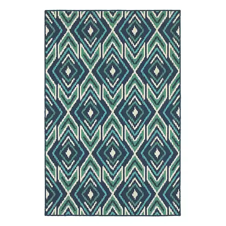 Kirklands Home Ikat Diamonds Jenn Outdoor Rug, 6x9