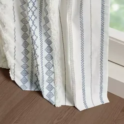 Kirklands Home Imani Chenille Stripe Curtain Panel, 95 in. Blue Sale