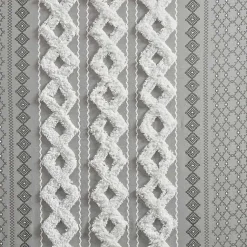 Kirklands Home Imani Chenille Stripe Curtain Panel, 84 in. Gray Sale