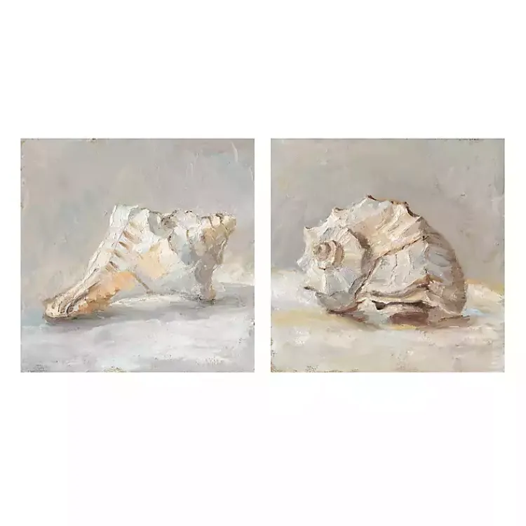 Kirklands Home Impressionist Shell Canvas Art Prints, Set of 2 Tan Online