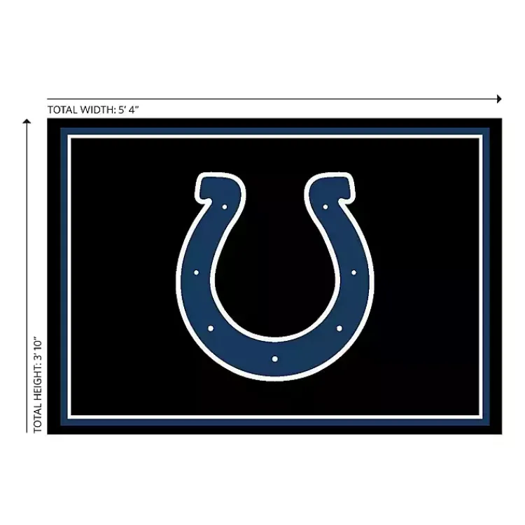 Kirklands Home Indianapolis Colts Area Rug, 4x6 Black Sale