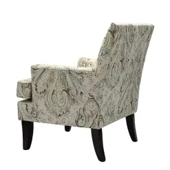 Kirklands Home Indigo and Yellow Floral Upholstered Accent Chair New