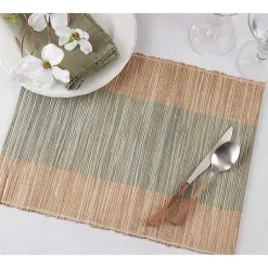 Kirklands Home Indigo Banded 4-pc. Placemat Set Outlet