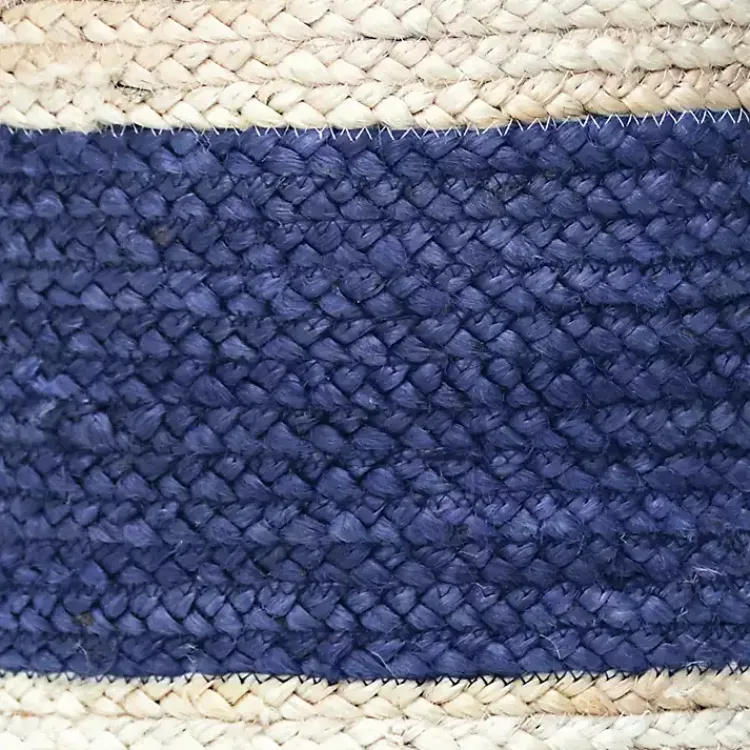 Baskets & Boxes>Kirklands Home Indigo Bold Striped Jute Basket, 19 in.