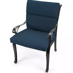 Kirklands Home Indigo Canvas French Edge Outdoor Chair Cushion Blue Best