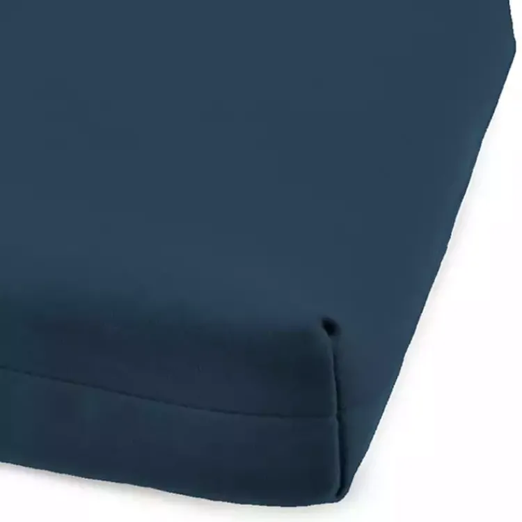 Kirklands Home Indigo Canvas French Edge Outdoor Chaise Cushion Blue Clearance