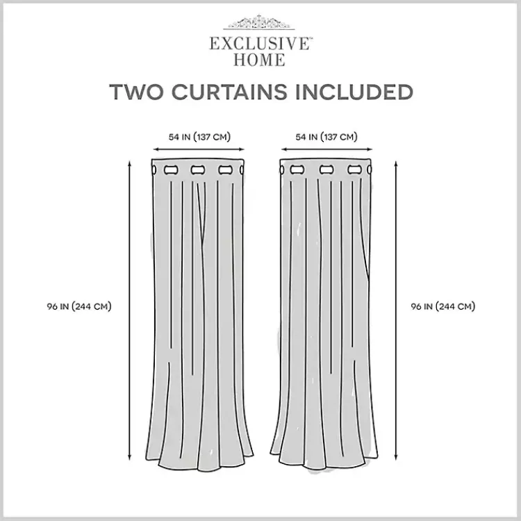 Kirklands Home Indigo Floral 2-pc. Curtain Panel Set, 96 in. Clearance