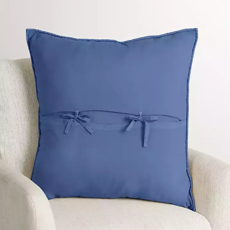 Pillows>Kirklands Home Indigo Quilted Santa Monica Pillow Blue