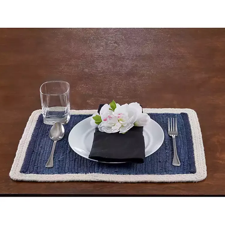 Kirklands Home Indigo Solid Placemats, Set of 4 Blue Online