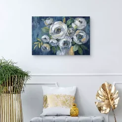 Kirklands Home Indigo Touch of Gold Canvas Art Print, 36x24 in. Blue Outlet
