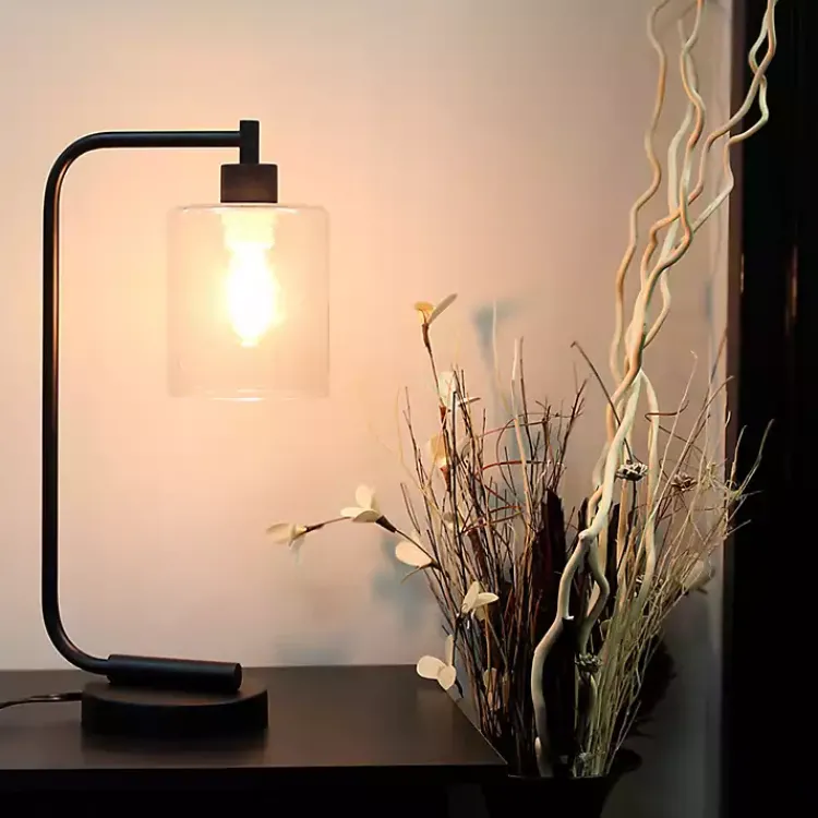 Kirklands Home Industrial Black Iron Desk Lamp Clear Best
