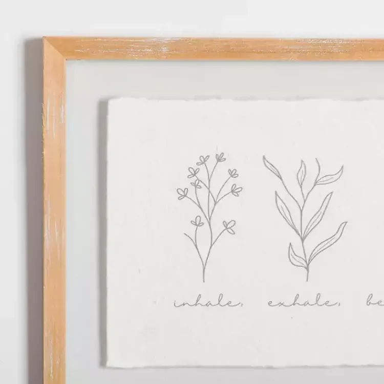 Kirklands Home Inhale Exhale Floral Wall Plaque White Best