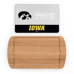 Kirklands Home Iowa Hawkeyes Wood and Glass Serving Board Hot