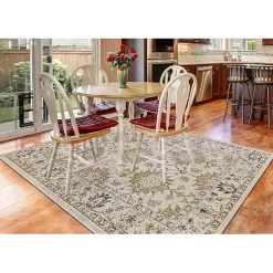 Kirklands Home Irene Yellow Daffodil Outdoor Area Rug, 4x7 Sale