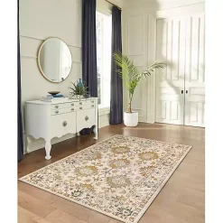 Kirklands Home Irene Yellow Daffodil Outdoor Area Rug, 4x7 Sale