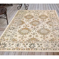 Kirklands Home Irene Yellow Daffodil Outdoor Area Rug, 6x9 Sale