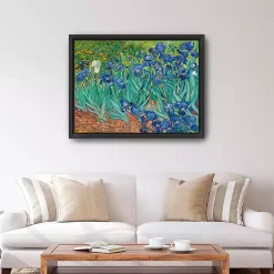 Kirklands Home Irises Framed Canvas Art Print, 42x32 in. Clearance