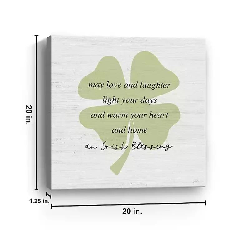 St Patricks Day Decorations>Kirklands Home Irish Blessing Canvas Art Print, 20x20 in.